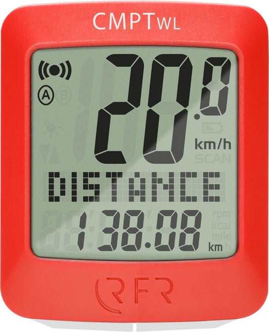 RFR CYCLE COMPUTER WIRELESS CMPT RED