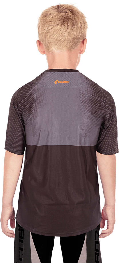 CUBE Junior Jersey S/S Black/Orange
