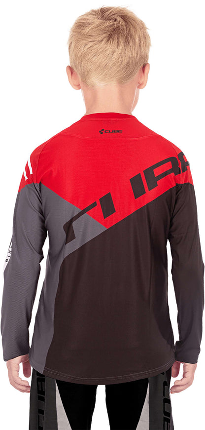 CUBE Junior Jersey L/S Black/Red
