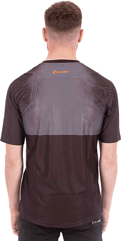 CUBE Edge Round Neck Jersey S/S Black/Orange