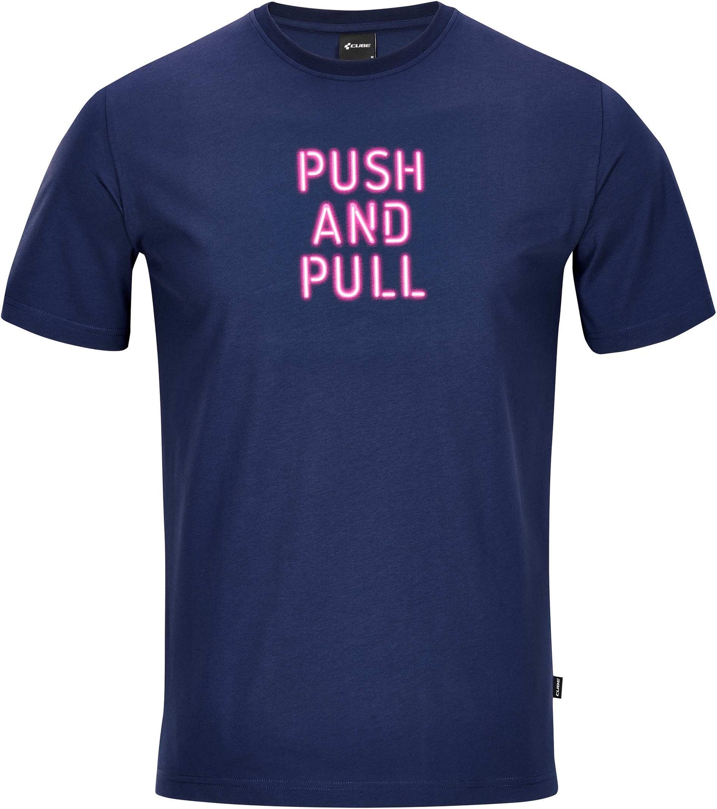 CUBE Organic T-Shirt Push & Pull Blue