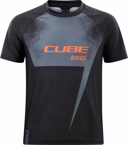CUBE Junior Jersey S/S Black/Orange